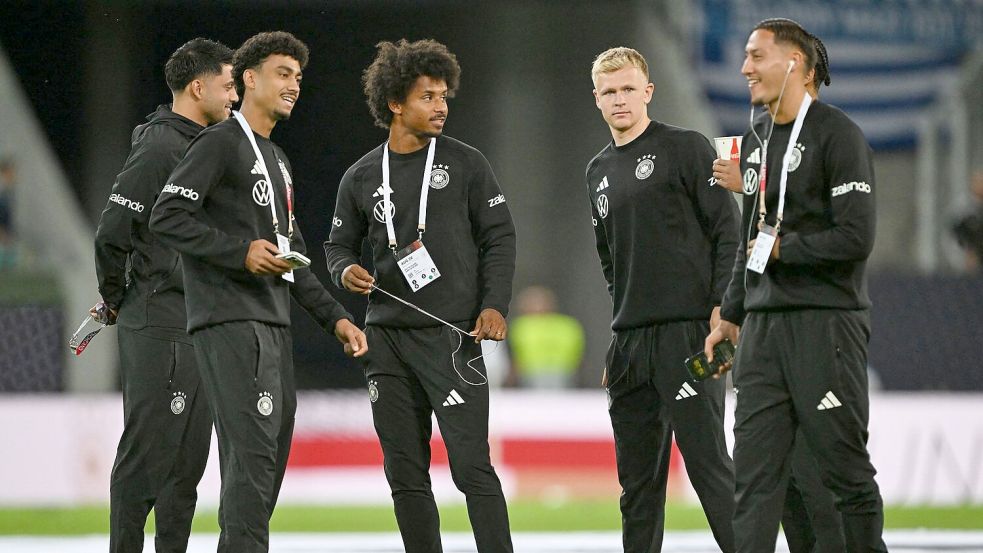 Die DFB-Elf spielt in Augsburg gegen Griechenland.  Foto: Federico Gambarini/dpa