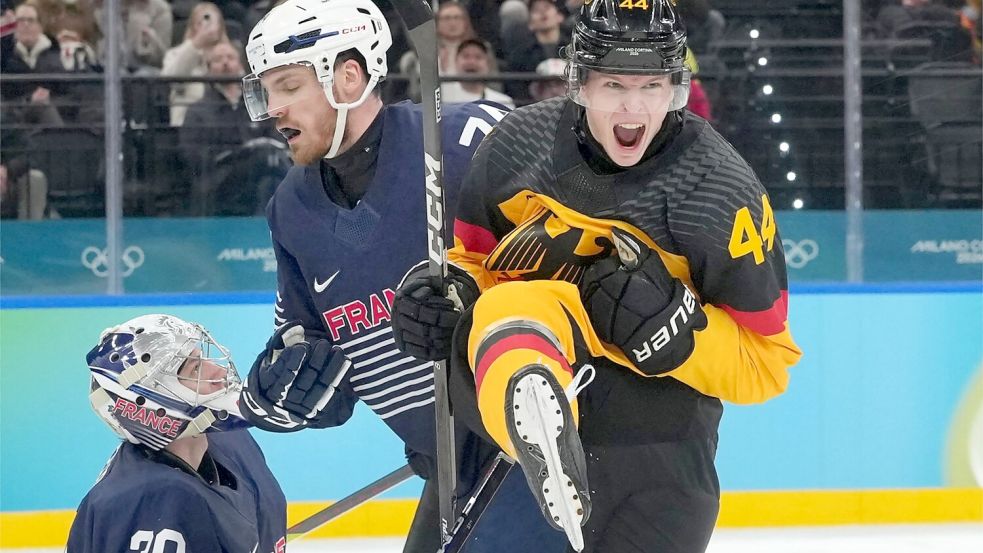 Jubel im Nationaltrikot bei Olympia, Rückschlag in der NHL: Stürmer Joshua Samanski. (Archiv) Foto: Carolyn Kaster/AP/dpa