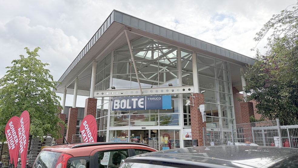 Der Baustoffhandel Bolte in Remels ist seit Mai 2026 geschlossen. Foto: Madita Janßen/Archiv