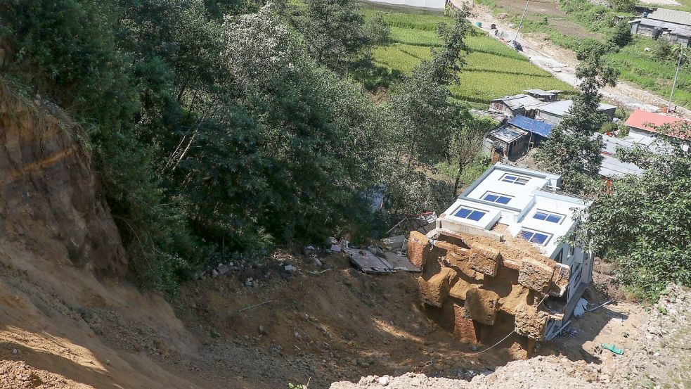 Heftige Regenfälle haben in Nepal Überschwemmungen und Erdrutsche ausgelöst. Foto: Shankar Bhujel/JNA via ZUMA Press Wire/dpa