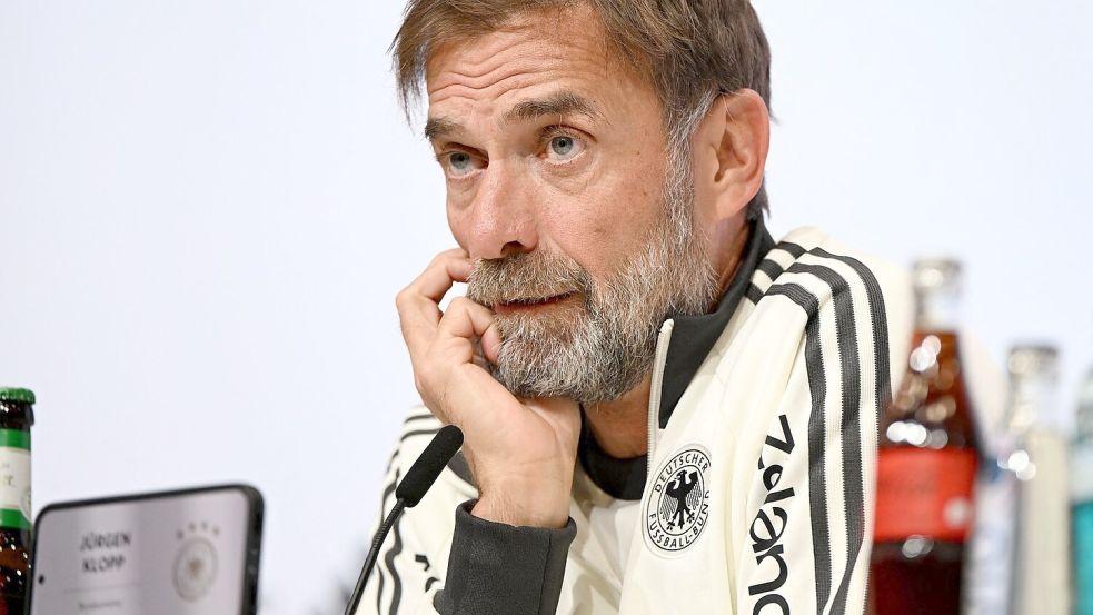 Jürgen Klopp steht mit der DFB-Elf vor seinem dritten Auftritt als Bundestrainer.  Foto: Sven Hoppe/dpa