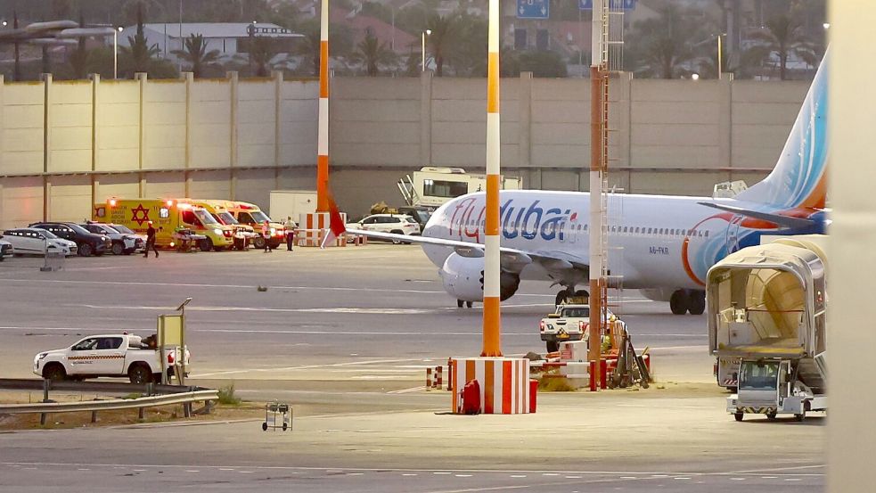 Diese Ersatzmaschine brachte die Passagiere nach Tel Aviv. Foto: Jamal Awad/dpa