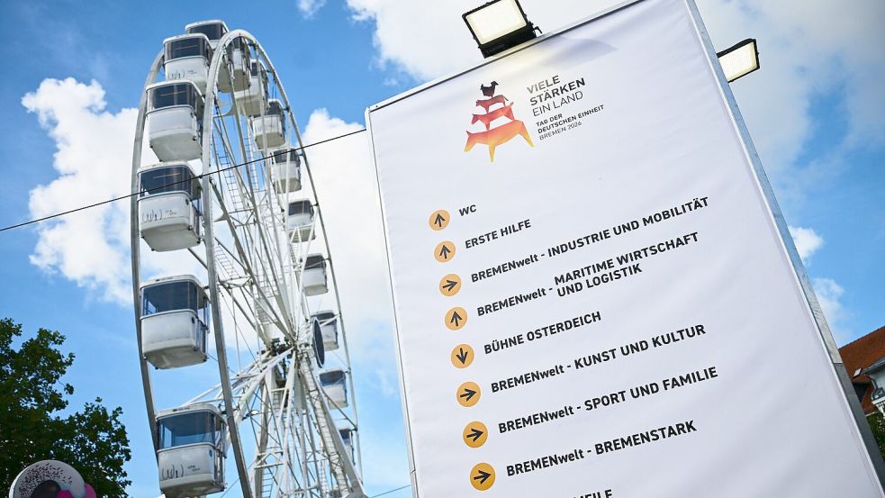 Das zentrale Fest zum Tag der Deutschen Einheit wird in Bremen gefeiert. Foto: Sina Schuldt/dpa