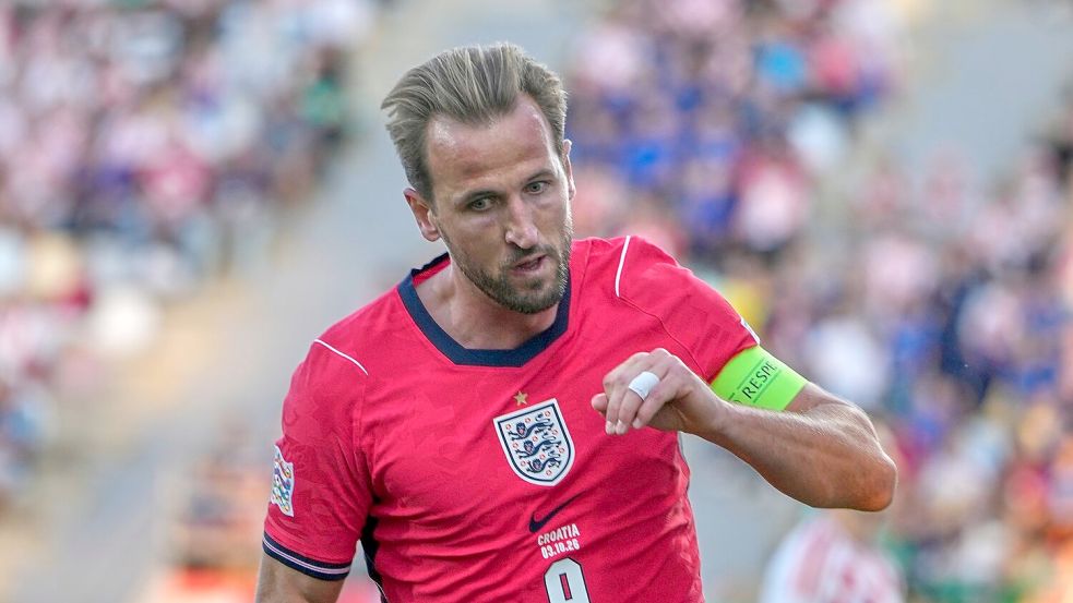 Steht vor einem historischen Einsatz: Englands Kapitän Harry Kane. Foto: Darko Bandic/AP/dpa