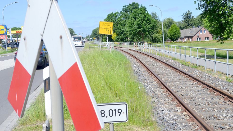Ein Großteil der Bahnstrecke führt durch Südbrookmerland. Dort gibt es erheblichen Widerstand gegen die Reaktivierung der Strecke für den Personenverkehr. Foto: Aiko Recke