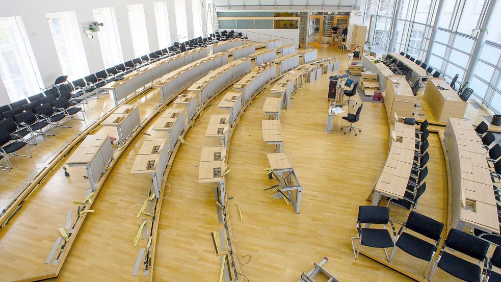 Hier wurde bis zuletzt gewerkelt, heute treffen sich alle Abgeordneten im Plenarsaal. (Archivbild) Foto: Klaus-Dietmar Gabbert/dpa