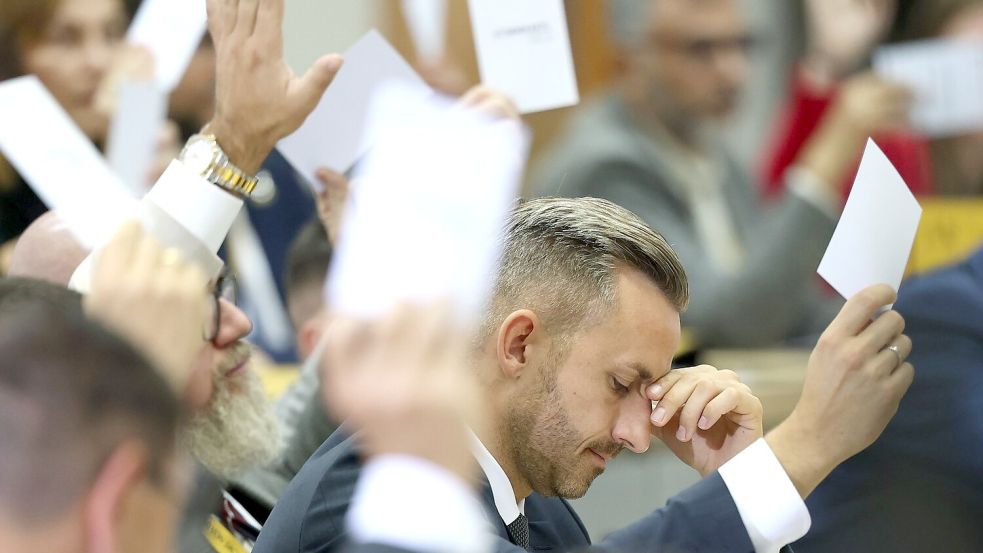 Ulrich Siegmund, Co-Fraktionschef der AfD im Landtag, will sich im Dezember als Ministerpräsident zur Wahl stellen.  Foto: Jan Woitas/dpa pool/dpa