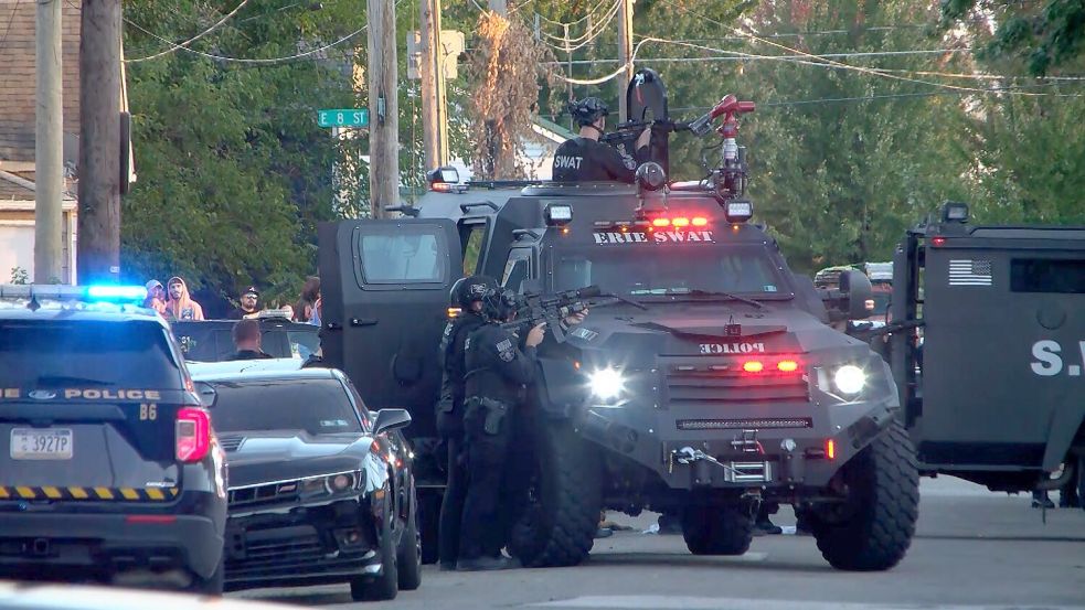 Die Stadt Erie liegt an dem gleichnamigen See, durch den die Grenze zwischen den USA und Kanada verläuft. Foto: Matt Barnum/WJET/AP/dpa