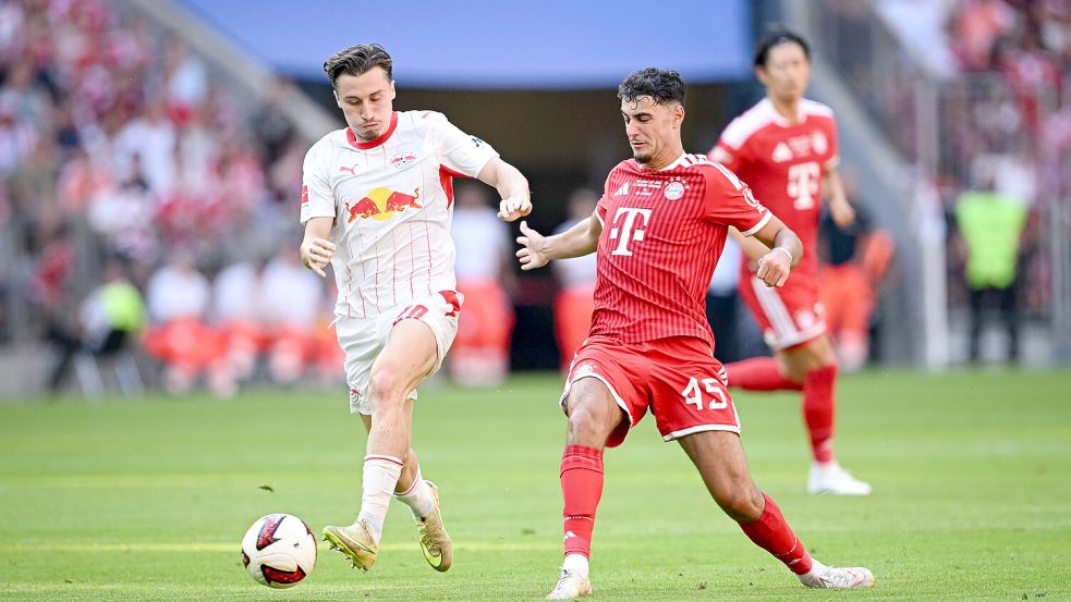 Während das Champions-League-Spiel von RB Leipzig in der Konferenz frei empfangbar ist, schauen Fans des FC Bayern in die Röhre. Foto: IMAGO/Ulmer/Teamfoto