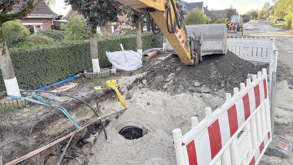 Auch der Regenwasserkanal unter dem Ritzweg wird erneuert. Foto: Aiko Recke