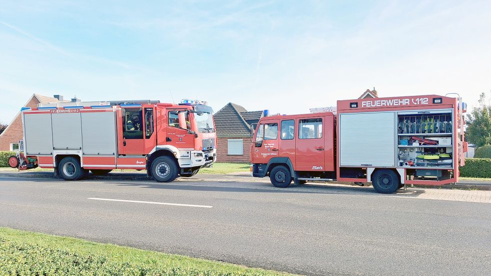 Die Feuerwehr rückte am Mittwochvormittag nach Holthusen aus. Foto: Joachim Rand