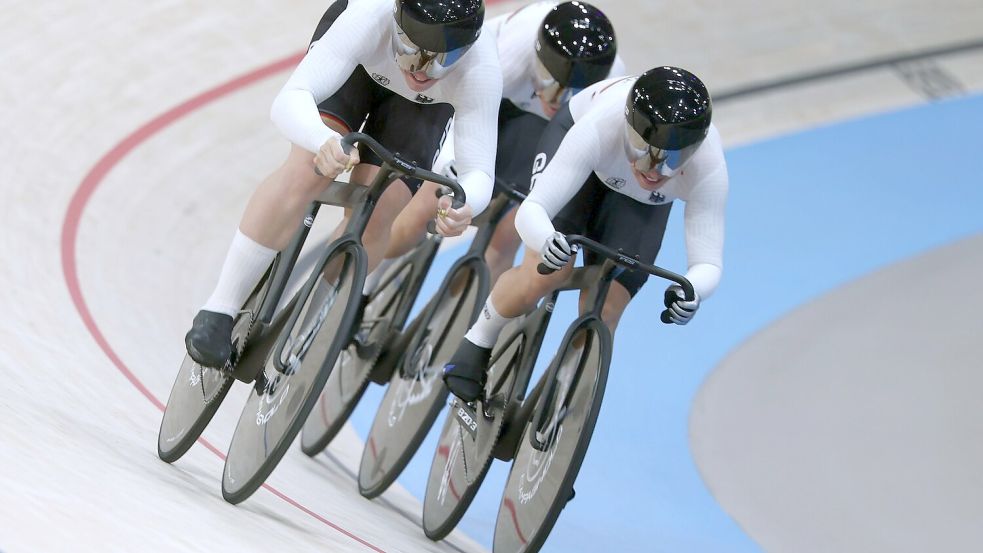 Die deutschen Teamsprinterinnen haben bei der WM in Shanghai Bronze gewonnen. (Archivbild) Foto: Jan Woitas/dpa
