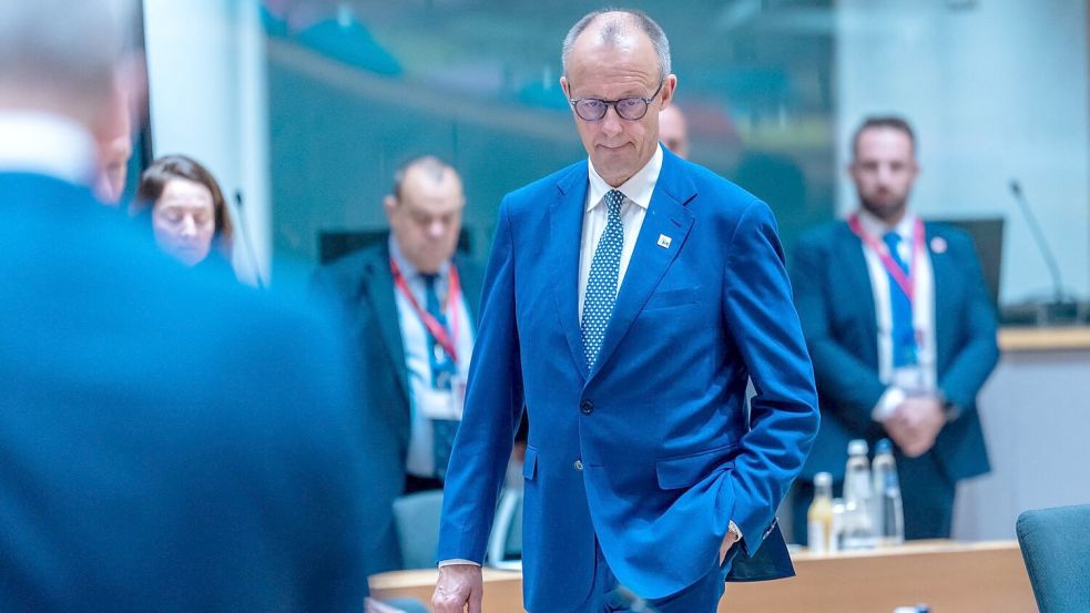 Merz knüpfte mögliche deutsche Zugeständnisse an Maßnahmen zur Deregulierung. Foto: Michael Kappeler/dpa