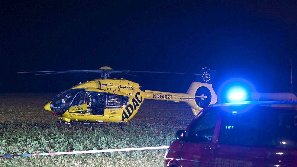 Auch Rettungshubschrauber waren im Einsatz. (Symbolbild) Foto: Heiko Rebsch/dpa