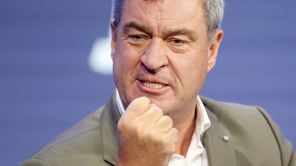 CSU-Chef Söder sagt einer „Roten Front“ in Berlin den Kampf an. Foto: Christoph Reichwein/dpa