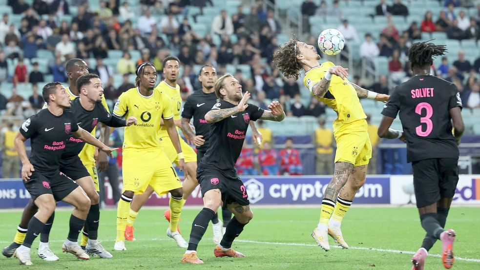Dortmund um Stürmer Fabio Silva war im Olympiastadion gefordert. Foto: Uncredited/AP/dpa
