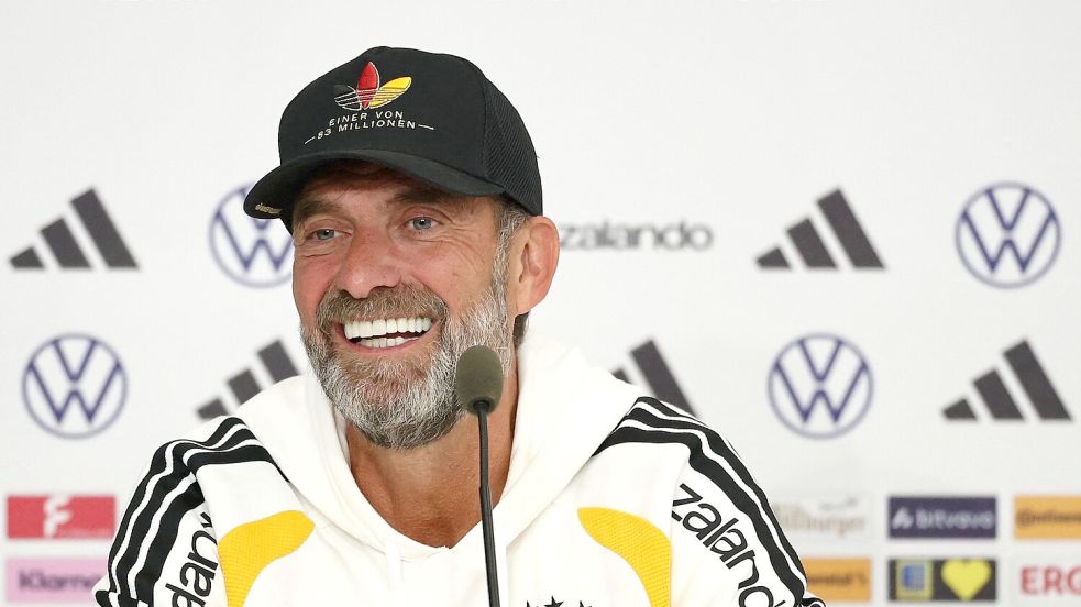 Bei der DFB-Aktion „Der beste Tag“ erzählte Jürgen Klopp den Kindern von einer bizarren Begegnung in seinem Haus. Foto: dpa/Christian Charisius