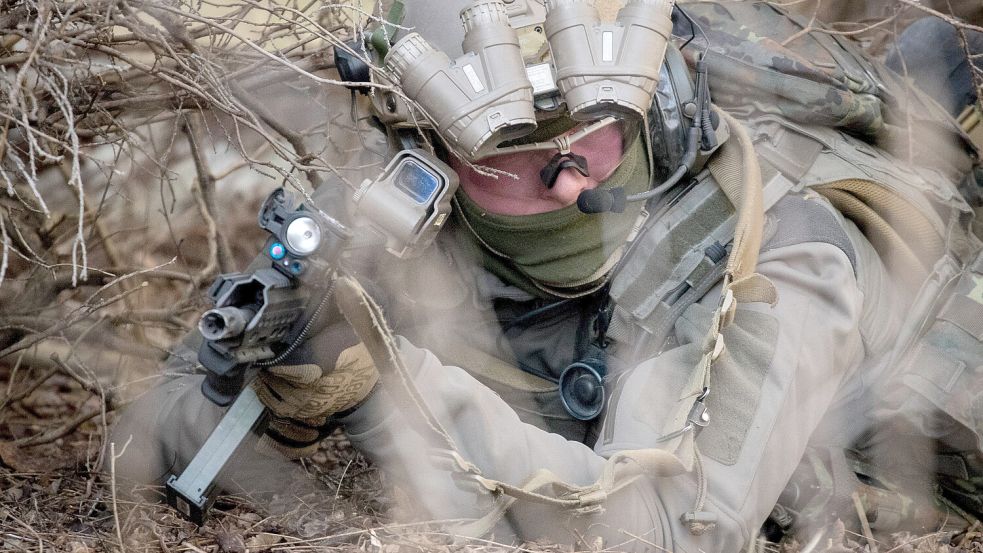 Über ihre Aktivitäten war bislang wenig bekannt: Bundeswehrsoldaten der Eliteeinheit Kommando Spezialkräfte (KSK). Foto: dpa/Kay Nietfeld