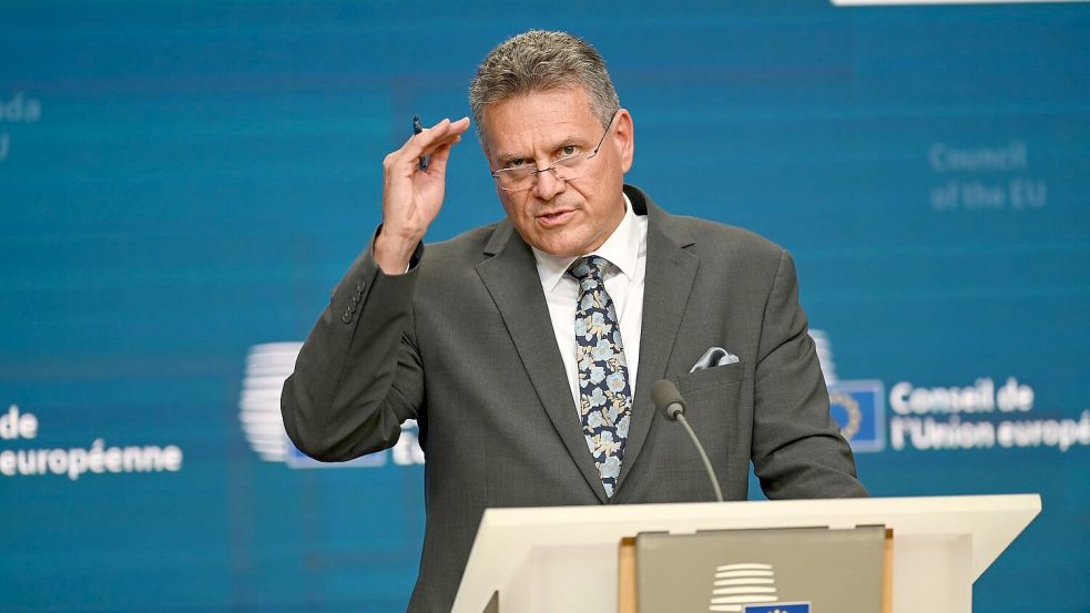 Wenn sich die Entwicklung fortsetzt, könnten wir den bisherigen Rekord übertreffen, sagt EU-Handelskommissar Maroc Sefcovic. (Archivbild) Foto: Ansgaar Haase/dpa