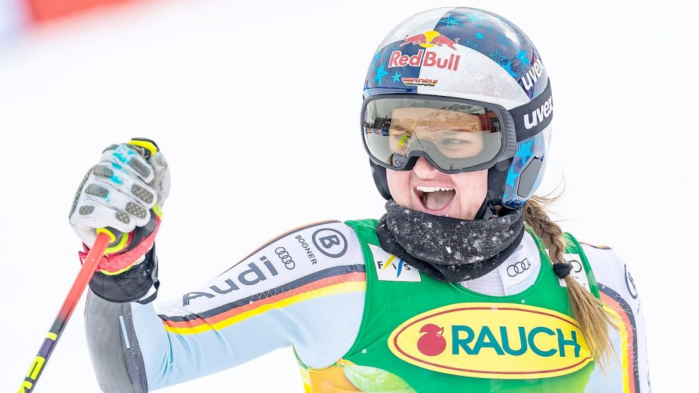 Gilt als Anwärterin auf den Gesamtweltcup: Emma Aicher. Foto: Expa/ Johann Groder/APA/dpa