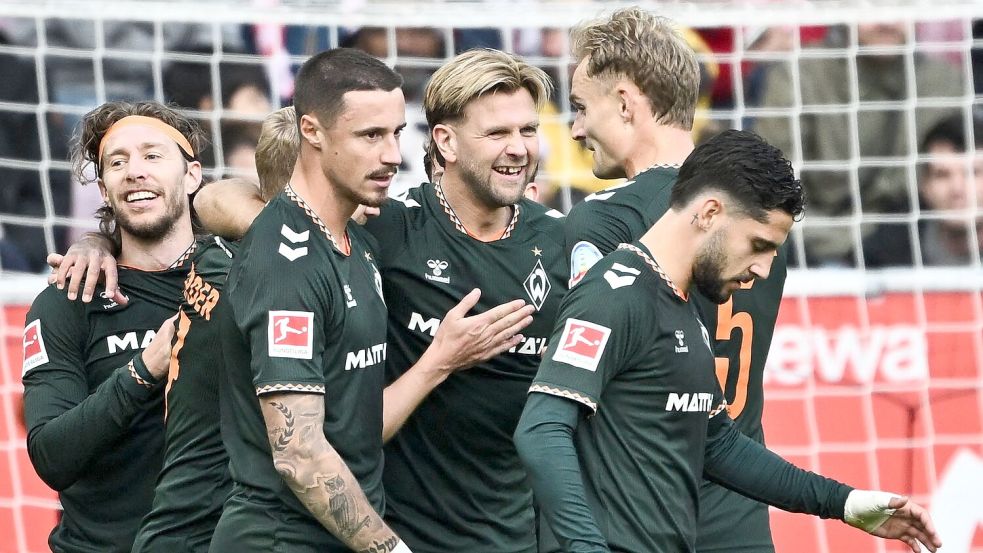 Werder Bremen feierte in Mainz einen verdienten Auswärtssieg.  Foto: Florian Wiegand/dpa