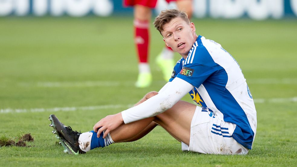 Luc Ihorst hat schon 14 Saisontreffer für Kickers Emden erzielt. Foto: Jens Doden/ Emden