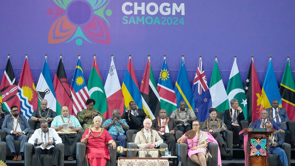 2024 trafen sich die Commonwealth-Regierungschefs in Samoa. (Archivbild) Foto: Rick Rycroft/AP POOL/dpa