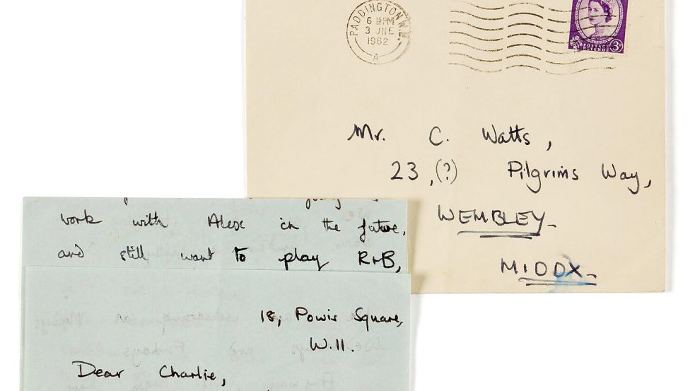 Dieser Brief soll bei Sotheby’s unter den Hammer kommen. (Handout) Foto: ---/Sotheby’s/dpa
