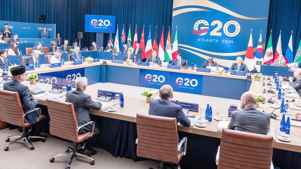 Die Außenminister der G20-Runde der großen Industrie- und Schwellenländer beraten in Atlanta unter anderem über die Folgen der Kriege in der Ukraine und im Iran. Foto: Michael Kappeler/dpa