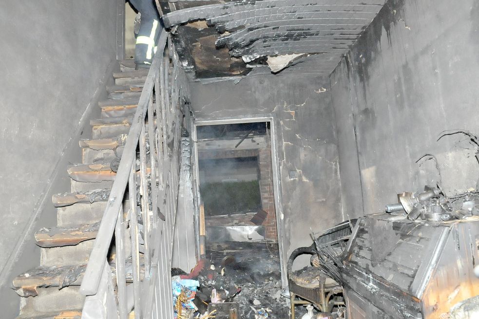 Das Haus wurde durch das Feuer zerstört. Bild: Wolters
