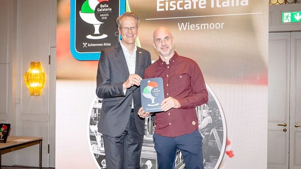 Erfolg für Eiscafé: Wiesmoorer Eiscafé Italia erhält Award im Adlon