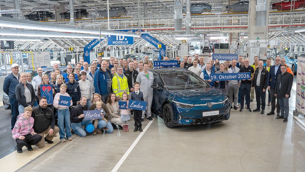 Volkswagen: In Emden lief der 13-millionste VW vom Band